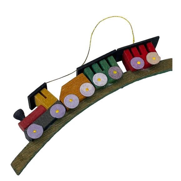 Vintage Wooden Train Ornament - Picture 5 of 8